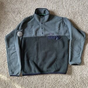 Patagonia REI Synchilla Snap-T Carbon Fleece Pullover Sweatshirt Men's L